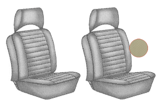 Stoelbekleding, voorstoelen, 73-76, beige