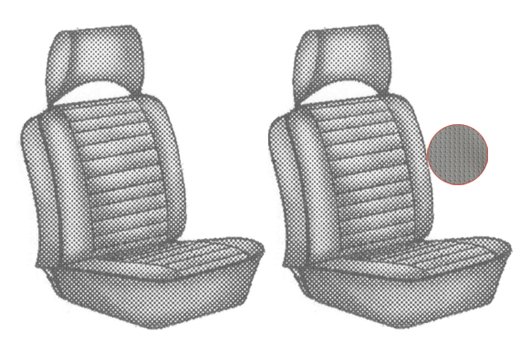 Stoelbekleding, voorstoelen, 73-76, grijs