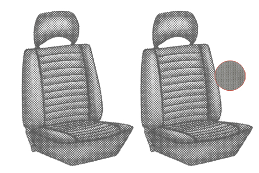 Stoelbekleding, voorstoelen, 76-79 grijs