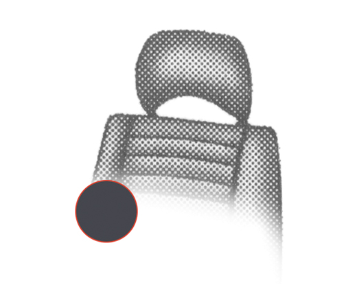 Hoofdsteun bekleding, Bus T2, 76-79, zwart