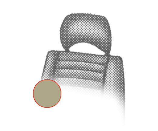 Hoofdsteun bekleding, Bus T2, 76-79, beige