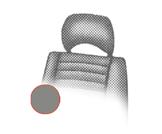 Hoofdsteun bekleding, Bus T2, 76-79, grijs