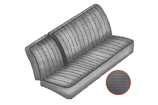 Centrale bank 3/4 bekleding, 50-66, zwart