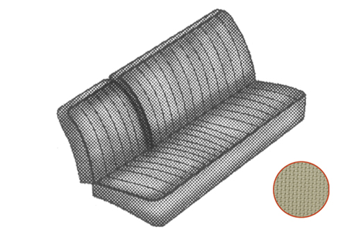 Centrale bank 3/4 bekleding, 50-66, beige