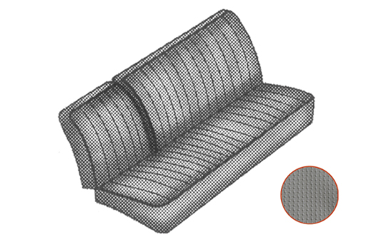 Centrale bank 3/4 bekleding, 50-66, grijs