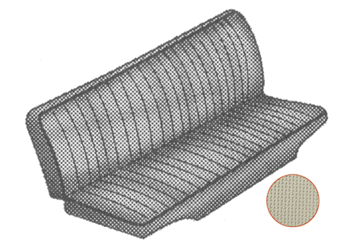 achterste bank bekleding, 50-67, gebroken wit