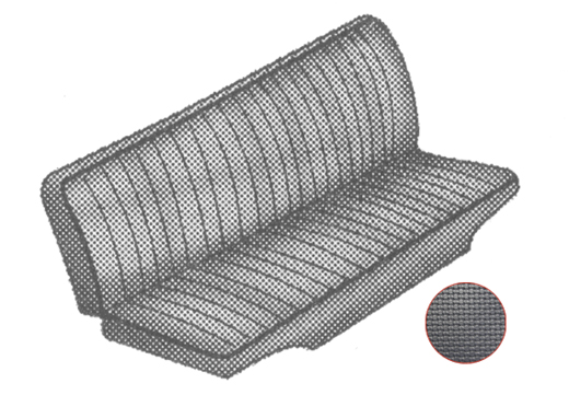 Achterbank bekleding, 73-79, zwart