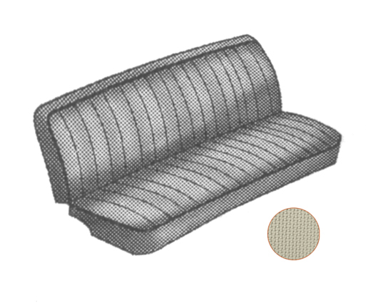 achterbank bekleding, double cab, 58-64, gebroken wit