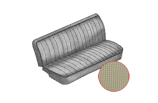 Achterbank bekleding, double cab, 67-73, beige