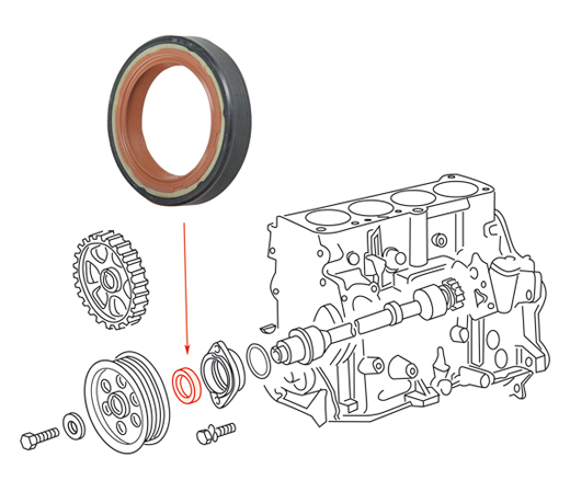 Shaft seal, crank-/ camshaft, front