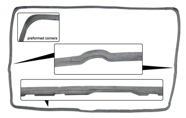 achterklep rubber, 8.71 -.79, voorgevormd