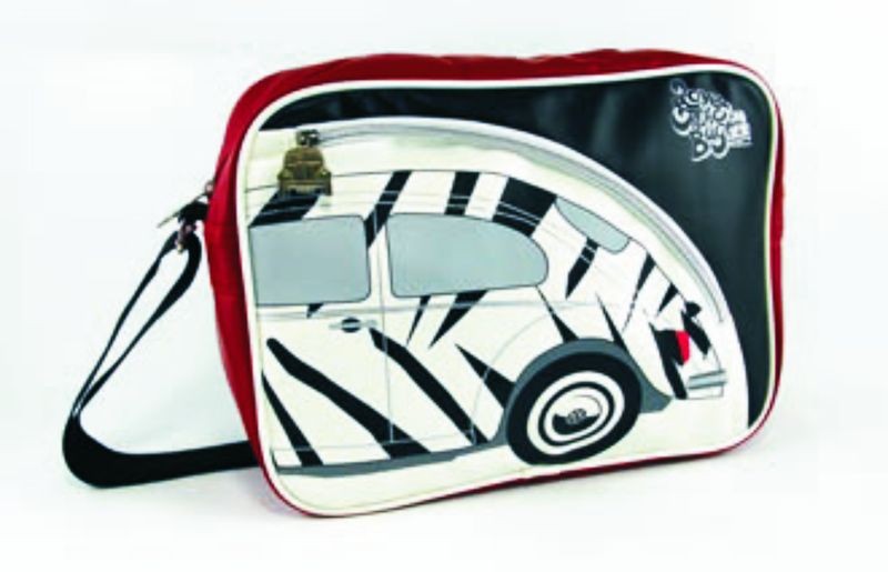 Shoulder bag, VW bug, black-red-white