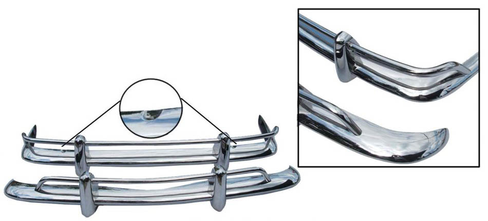 Bumpers Karmann Stainless USA 8.67-7.69