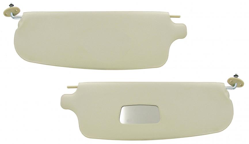 zonnekleppen met spiegel, wit, 8.64-7.74