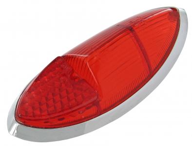 Tail light lense, Hella, chrome 60-69 red (Top-quality)