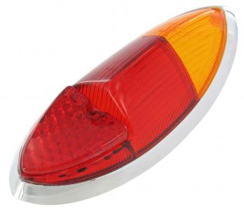 Achterlicht lens, Hella, chroom 60-69 oranje-rood (Top-quality)