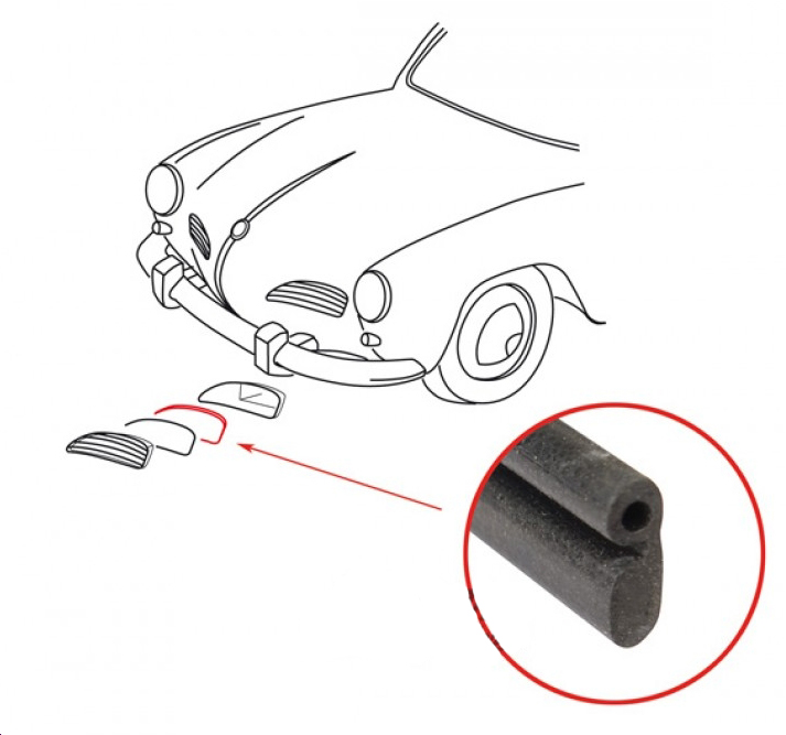 Luchtrooster rubber, 8.59-7.74, paar