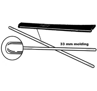 Treeplank sierlijst, Alu, -7.66, p.st.