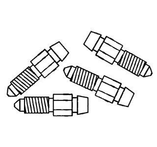 Ontluchtingsventiel Wielremcilinder, M6x28 mm, 4 stuks