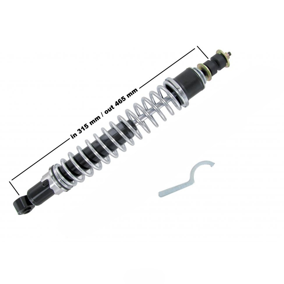 Shock absorber / Chrome spring, front, 8.65-, not 1302/1303, pie
