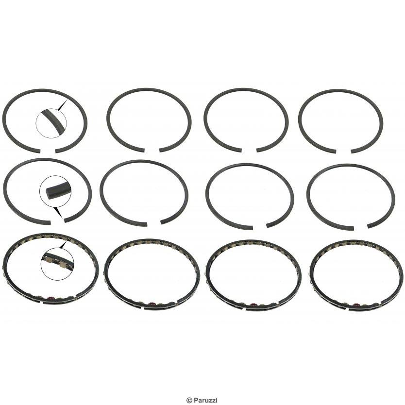 Piston rings, 90mm, 2.00 x 2.00 x 5.00mm, type 4 engines
