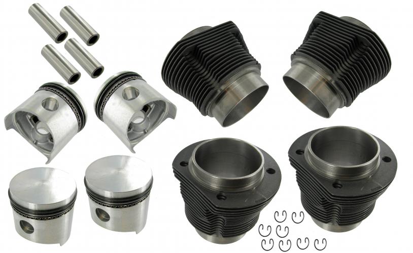 zuiger en cilinderset, Uber, 87 x 69 mm, 1641ccm, Gegoten