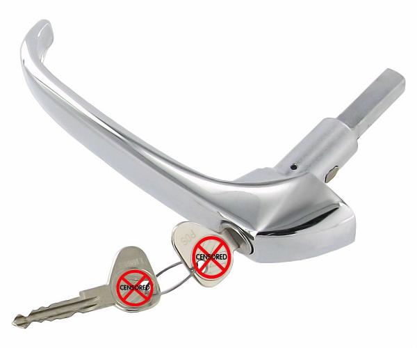 Schiebetrgriff, Bus T2, 8.67-7.73, Chrom