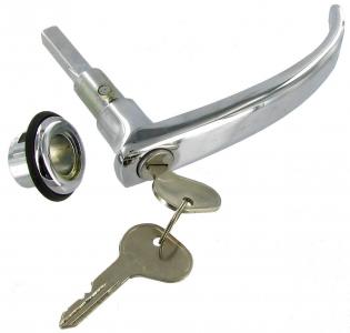 Klapdeurgreep, Buiten, Chroom, 63-7.66