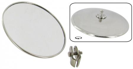 Spiegel incl. montage klem, RVS (Top-quality)