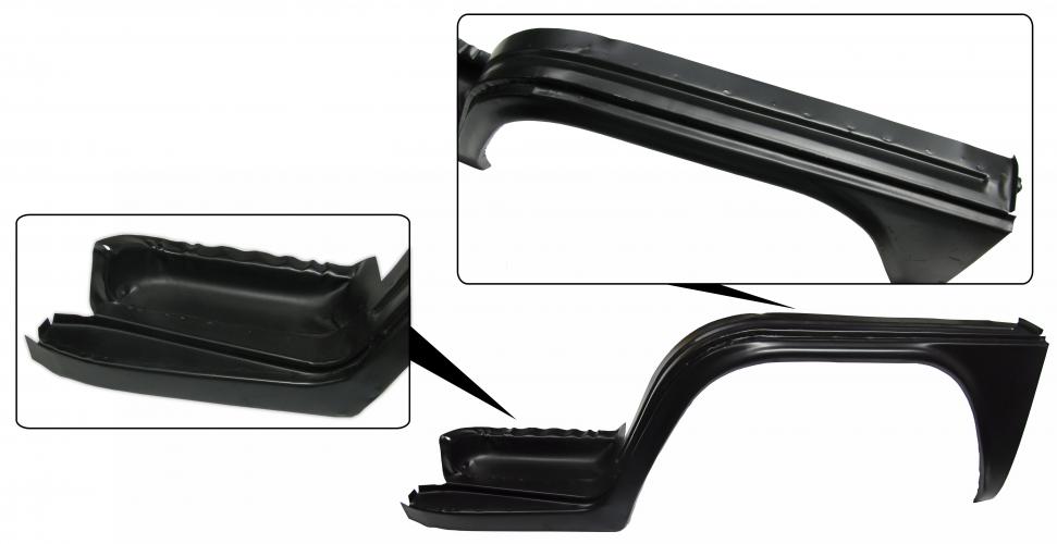 Kniestuk, kompleet, voor links, 8.72-