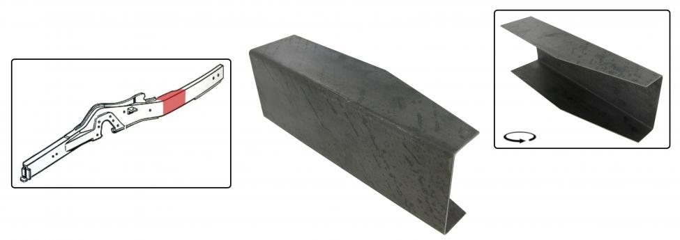 chassisbalk, achter, links, 30cm, 8.67 - 7.72