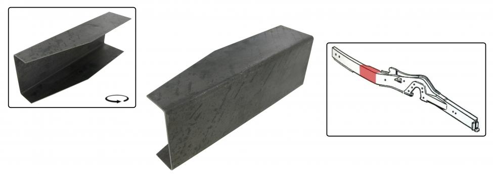 chassisbalk, achter, rechts, 30cm, 8.67 - 7.72