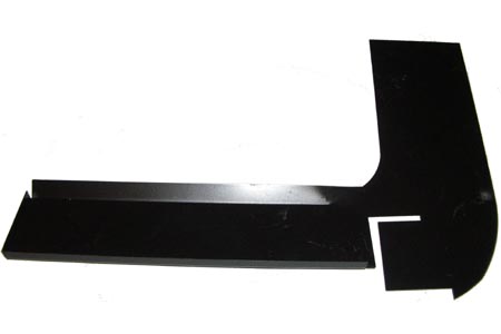 Plaat achter voorwiel, links, 8.67-