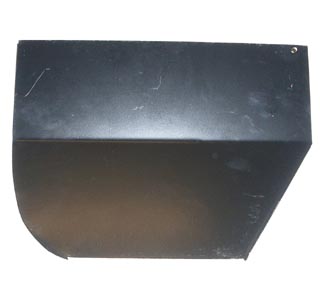 Plaat achter achterwiel, links