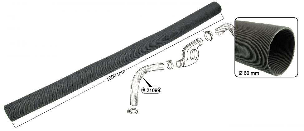 Heizungschlauch Pappe  60 x 1000 mm