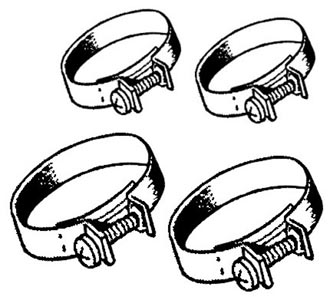 inlaatspruitstuk manchette klemmen, paar