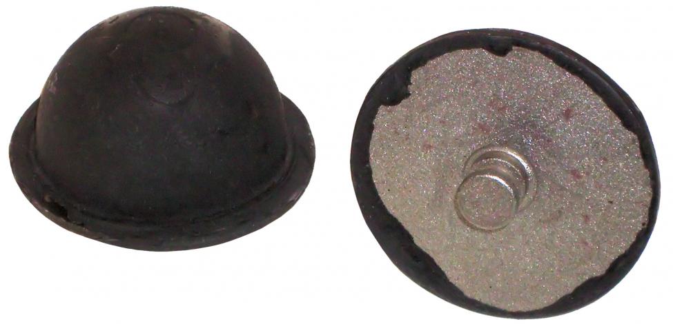 Rubber stop draagarm, boven, Bus T1, .67-7.79, ronde uitvoering,