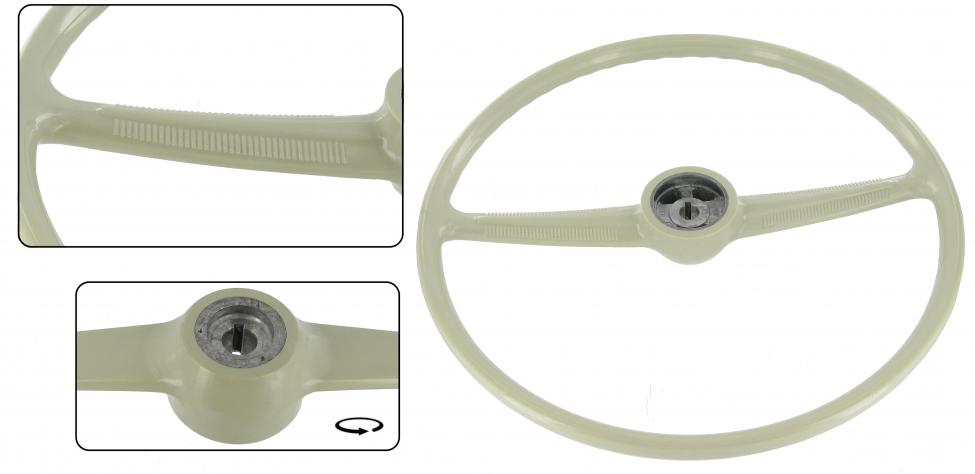 Steering wheel, Bus T1, 3.55-7.67, Silber Beige