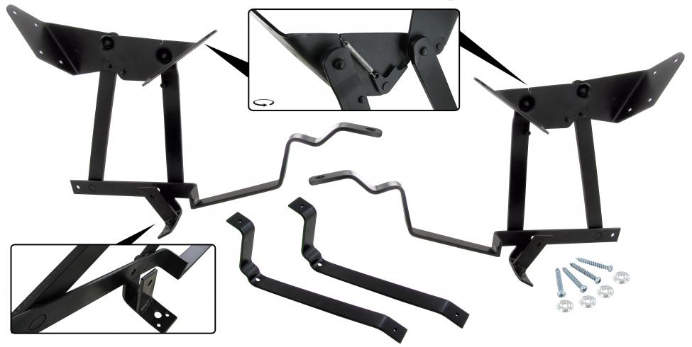 Slaapbank scharnieren per paar