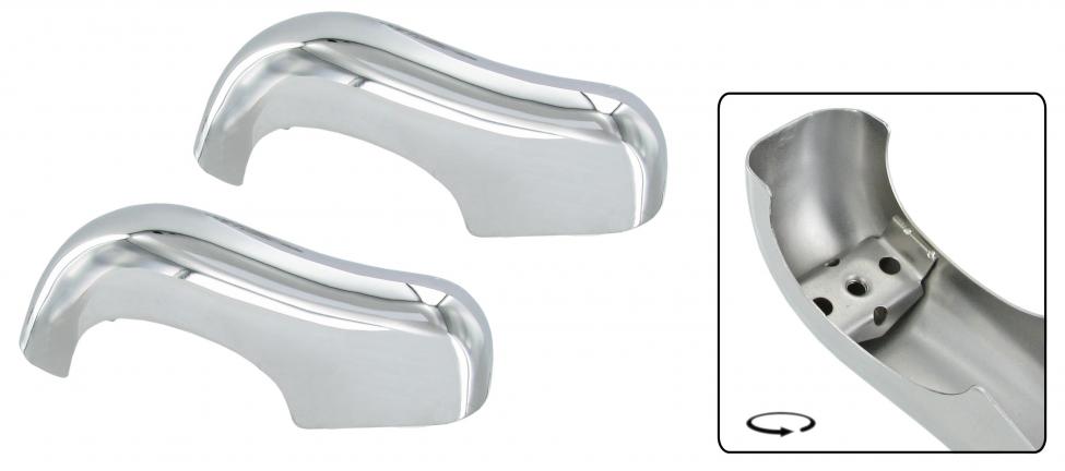 Bumper guard for bumper "old", stainless steel, polished, pair