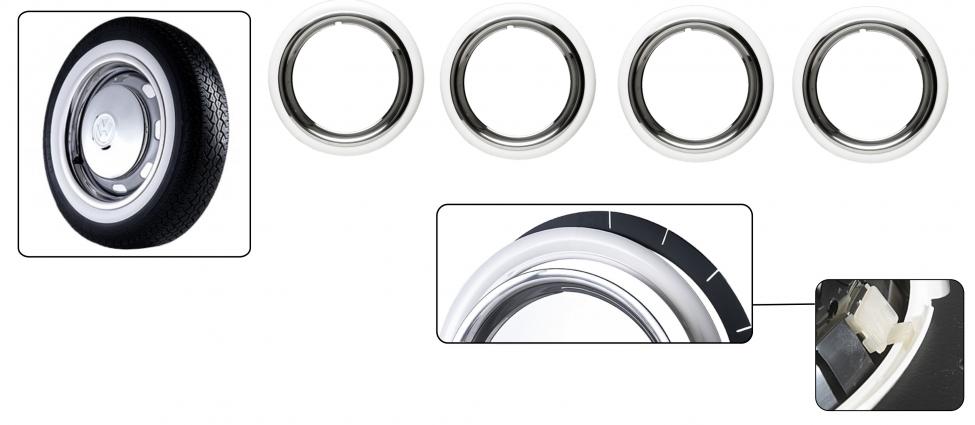 Bandringen, White walls & velgringen 15"