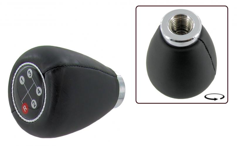 Schakelpookknop zwart vinyl