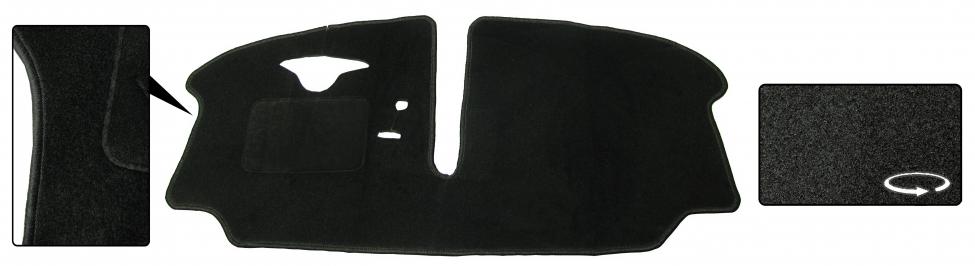 Vloermat voor T2 zwart 8.72-7.79