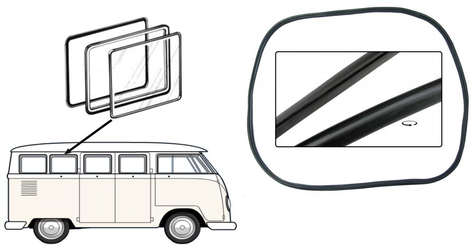 Dichtung, Ausstellfensterrahmen/scheibe