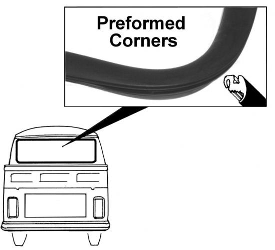 Rear-window seal, pick-up and double cabin, 8.68-7.79