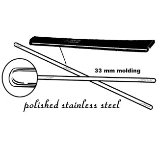 Treeplank sierlijst, RVS, -7.66, paar