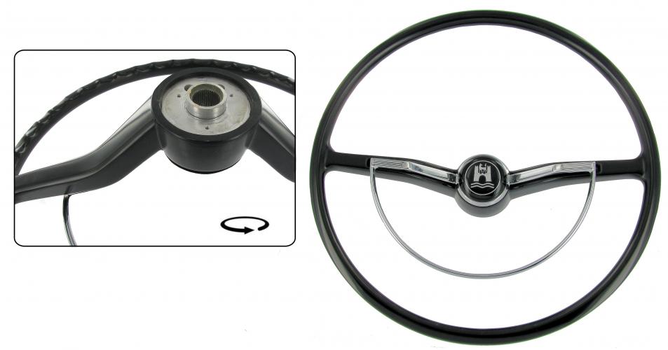 Stuur, compleet, 8.59-7.71, zwart