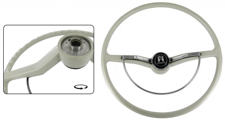 Stuur, compleet, 8.59-7.71, grijs