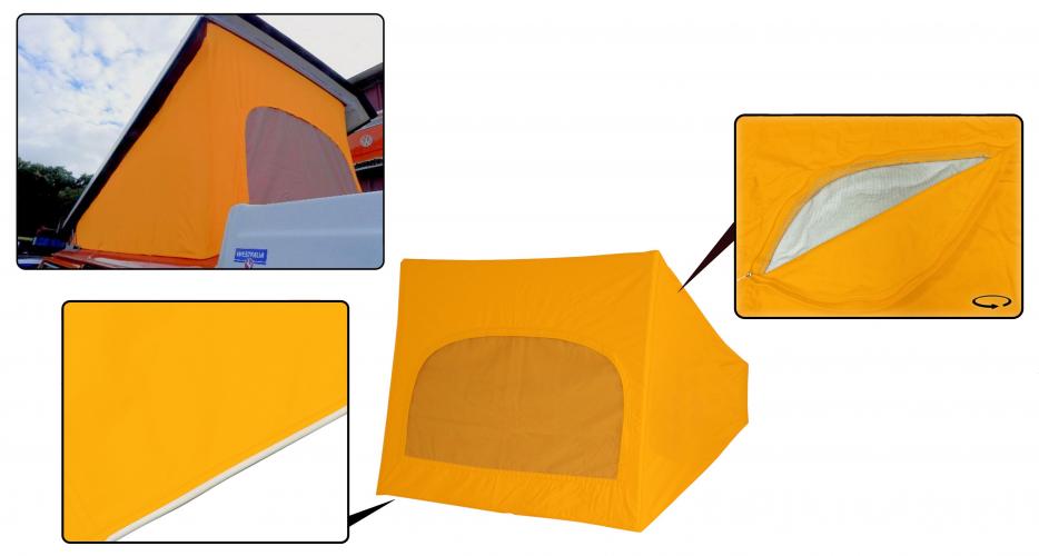 Westfalia dach leinwand, 1 scheibe, gelb, Bus T2 8.74-7.79