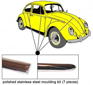 body molding set wide .62-7.66, stainless steel